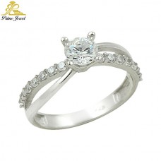 Gümüş Zirkon Taşlı Yüzük